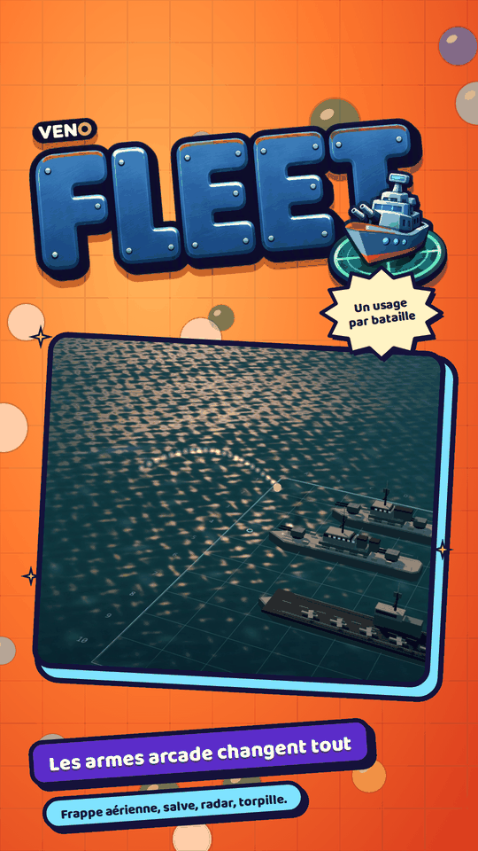 Vue mobile de VENO Fleet avec un tir en vol