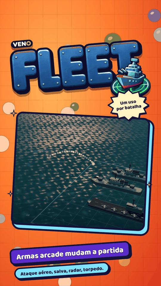 Visão do VENO Fleet no celular com um tiro em voo