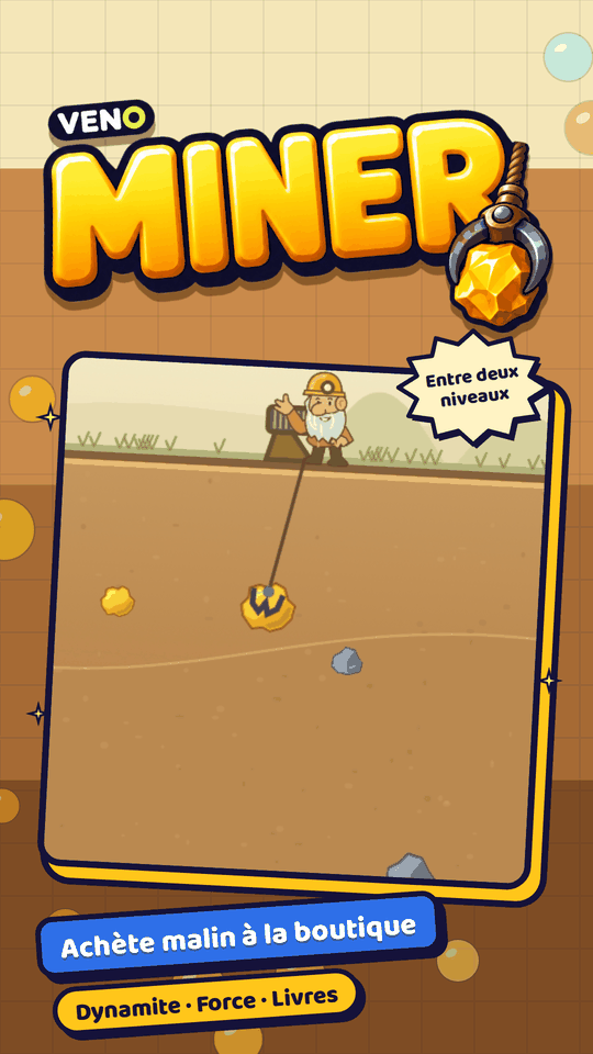 VENO Miner sur mobile, la pince descend