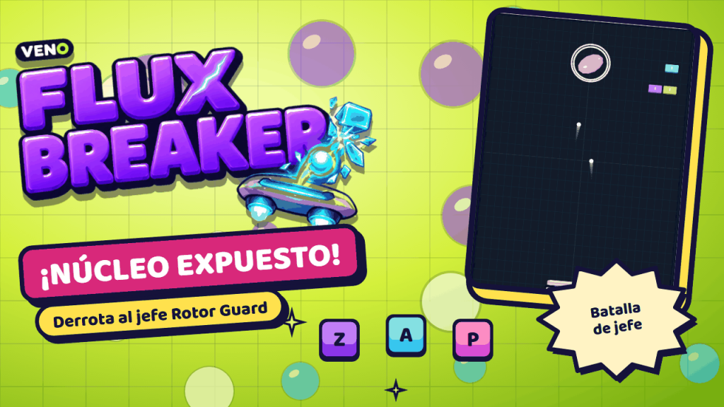 Dos bolas vuelan hacia el núcleo expuesto del jefe Rotor Guard