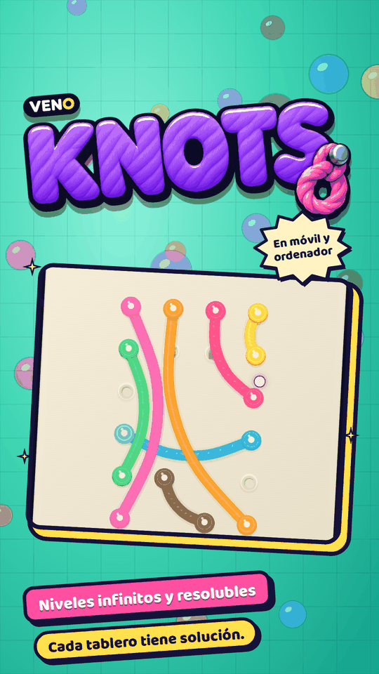 VENO Knots en el móvil con un nivel de seis cuerdas