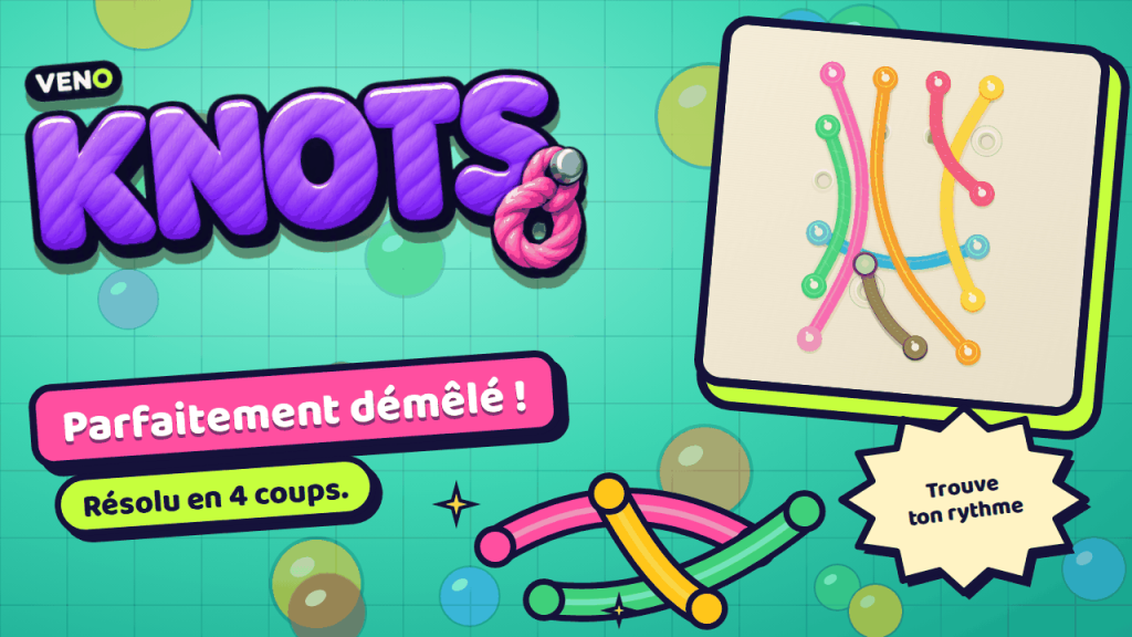 Plateau VENO Knots avec six cordes emmêlées