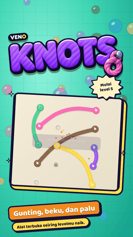 VENO Knots di ponsel saat setengah jalan