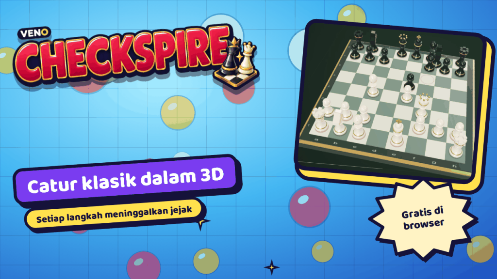Papan catur 3D di babak pembukaan dengan kuda dan gajah mulai dikembangkan