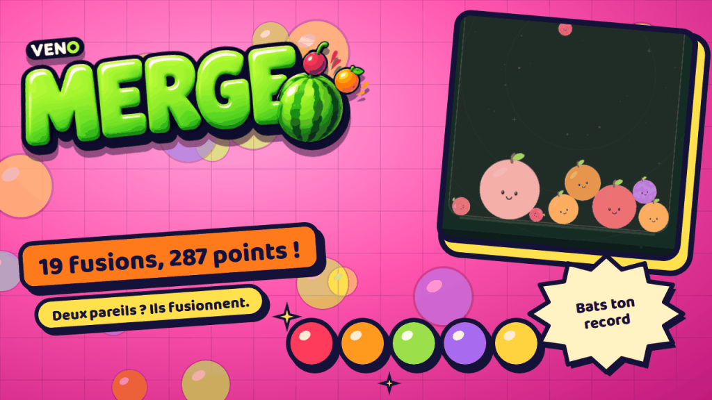 Une grosse pêche fusionnée dans la boîte, 287 points après 19 fusions