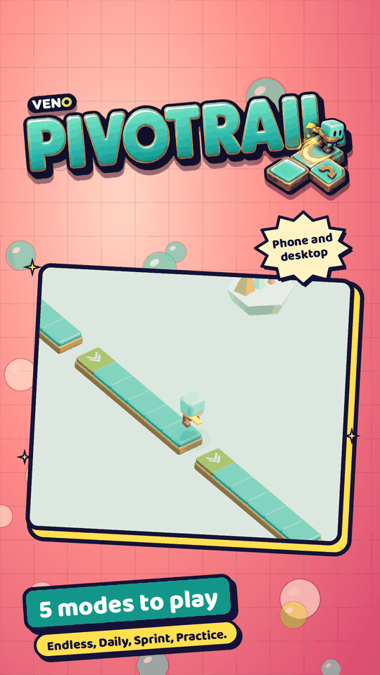 The runner landing on a straight section between two gaps