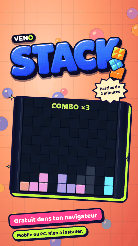 Plateau presque vide après un combo ×3 dans VENO Stack