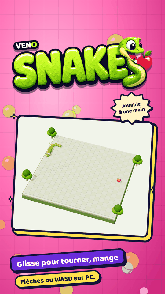 VENO Snake sur mobile au début d'une partie classique