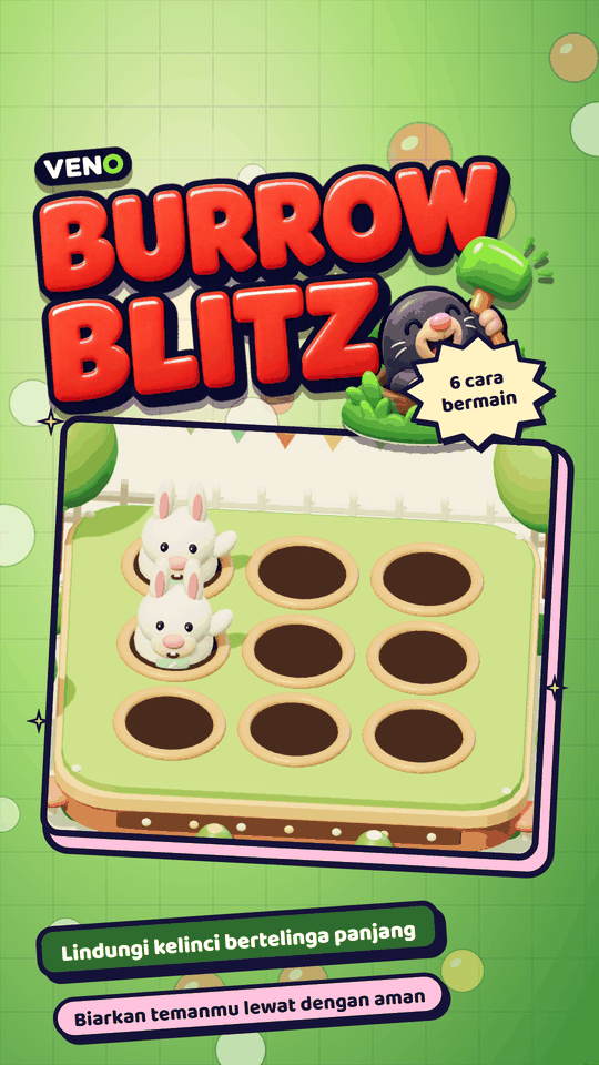 Dua kelinci bertelinga panjang muncul di mode potret