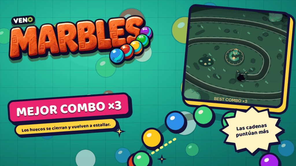 Nivel de VENO Marble en ordenador tras un combo