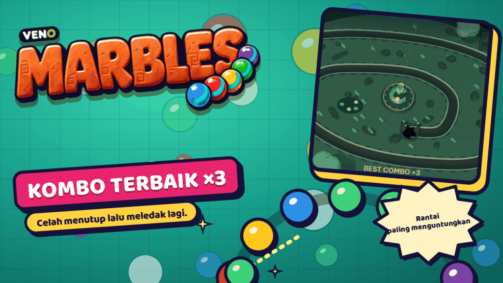 Level VENO Marble di komputer setelah kombo