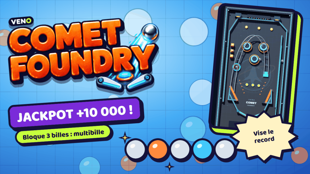 La bille remonte la table pendant un jackpot de 10 000 points
