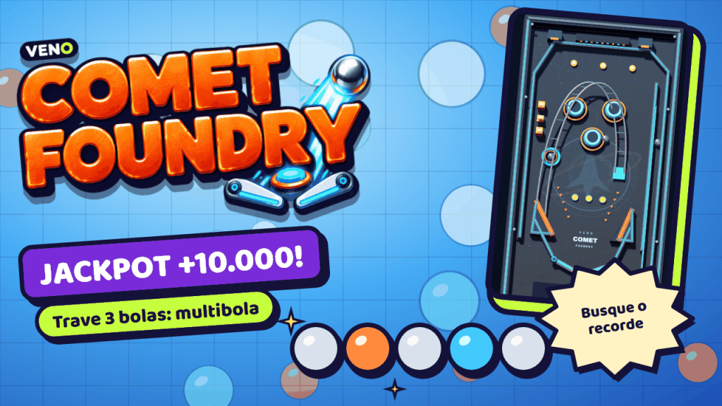A bola sobe a mesa enquanto cai um jackpot de 10.000 pontos