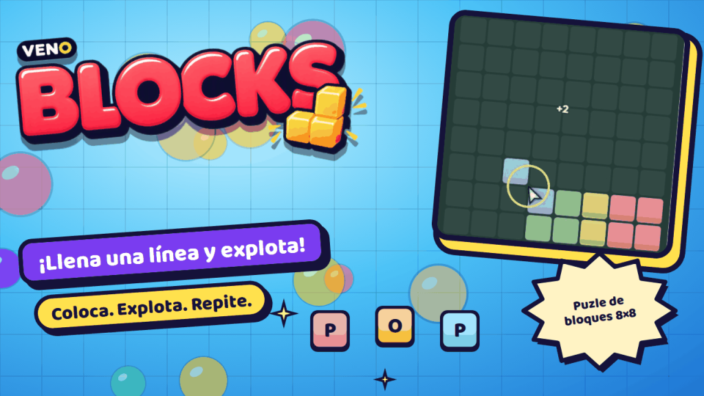 Un bloque lila encajando en el tablero 8×8