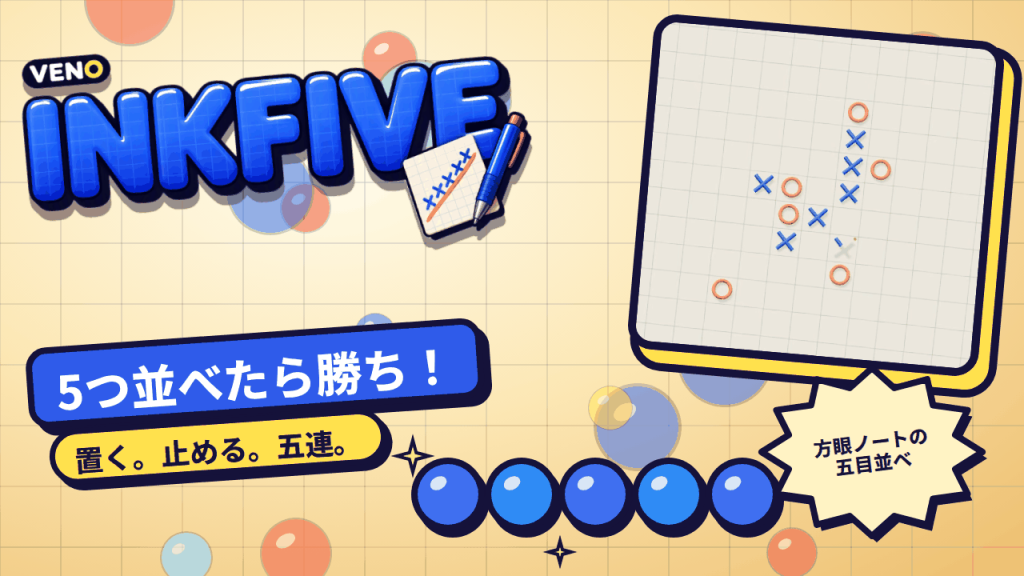 15×15の方眼に青いXとコーラル色のOが並び始めた盤面