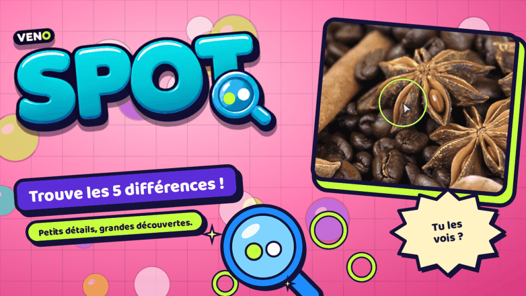 VENO Spot sur ordinateur, une différence entourée sur l'image B