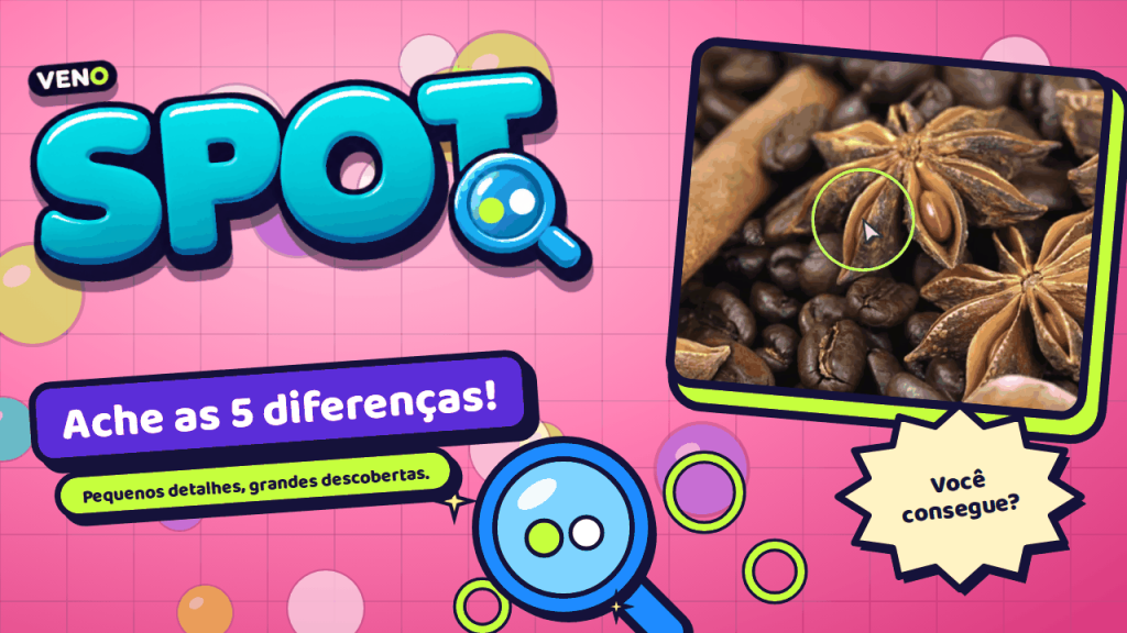 VENO Spot no computador com uma diferença marcada na imagem B