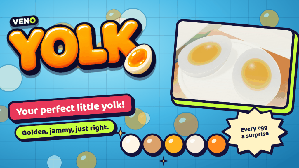 A boiled egg sliced in half on a plate, showing golden jammy yolks