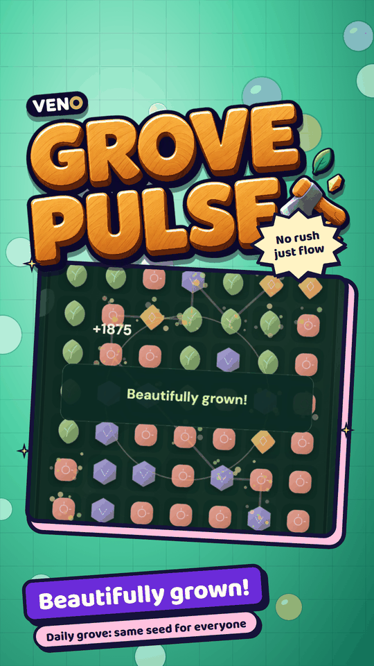 Beautifully grown message after reaching the grove's goal