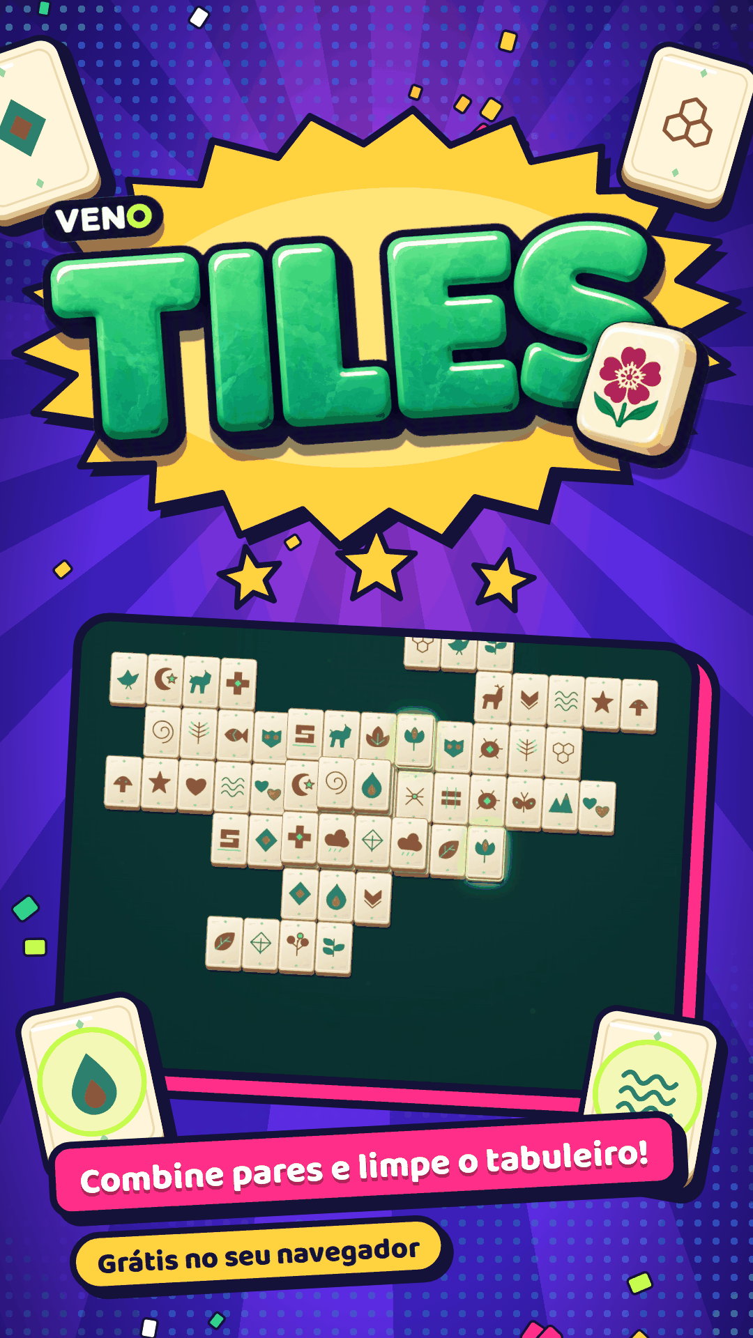 Tela vertical do VENO Tiles no celular