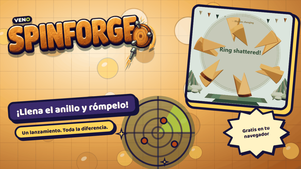 El anillo de madera se rompe con el mensaje ¡Anillo roto!