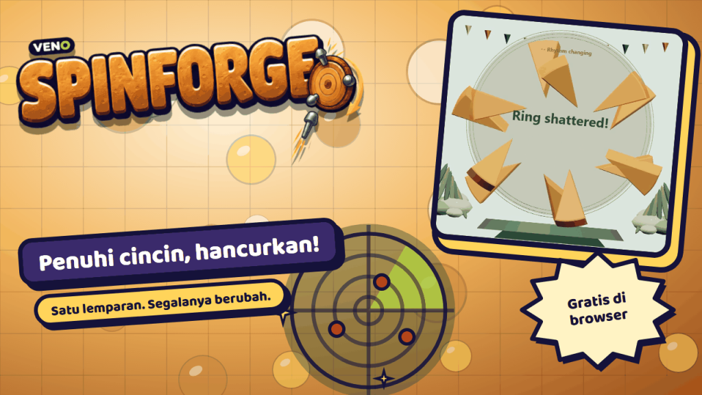 Cincin kayu pecah dengan pesan Cincin hancur!