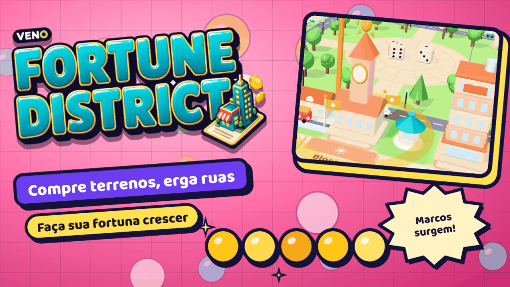 Um marco com torre de relógio surge sobre Blossom Porch no tabuleiro 3D